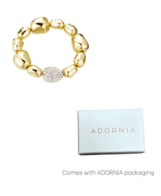 Gold Plated Stretch Pebbled Bracelet