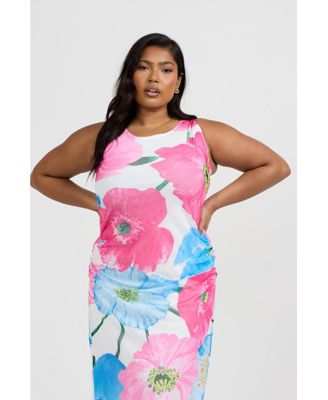 Women's Curve Mesh Maxi Dress