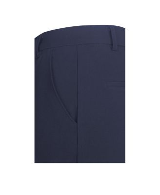 Women Yanin Navy Low-Rise Straight Leg Pants