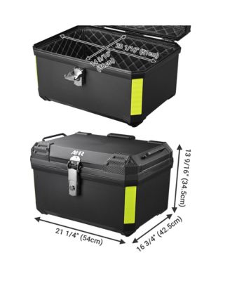 AHR 65L Universal Motorcycle Tour Tail Box Scooter Trunk Storage Security Lock