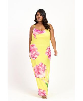 Women's Statement Floral Strappy Maxi Dress