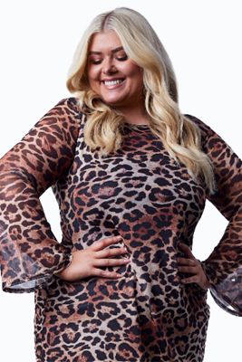 Women's Bold Leopard Print Mini Dress