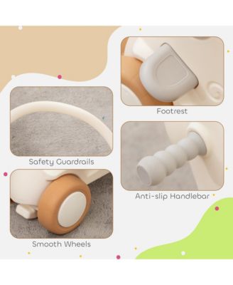 4-in-1 Rocking Horse with Detachable Balance Board for 1-3 Years