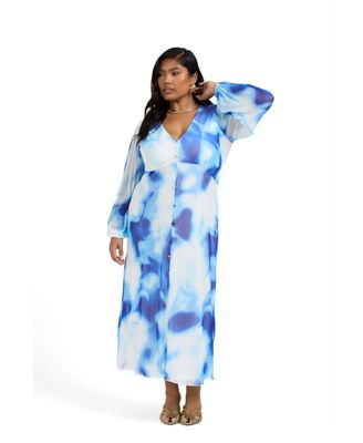 Women's Vibrant Tie Dye Midi Dress