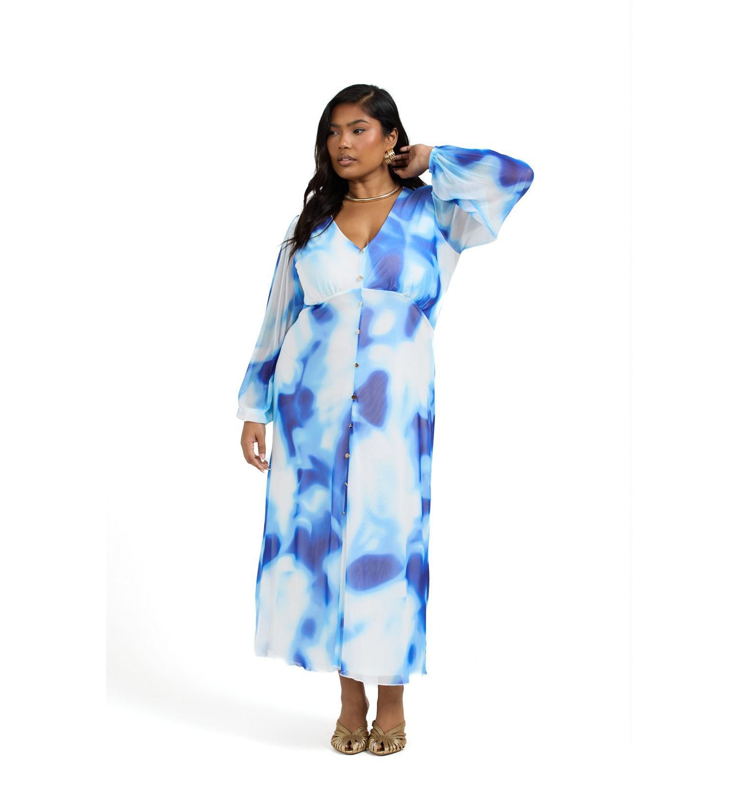 Women's Vibrant Tie Dye Midi Dress