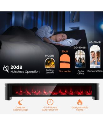 1400W Electric Baseboard Heater Convection Space Heater with Realistic 3D Flame