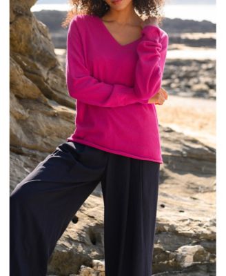 Women's Geelong Wool Slouch V-Neck Sweater
