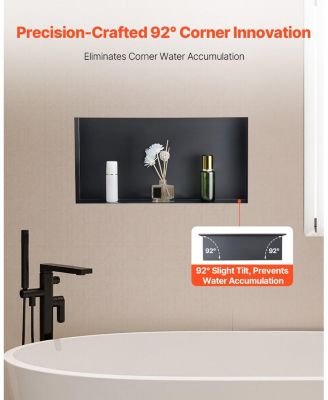 Frameless Stainless Steel Shower Niche Recessed Shelf for Bathroom Storage