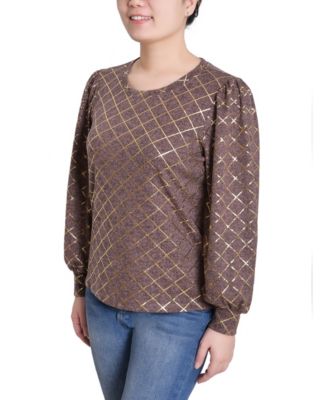 Petite Bishop Sleeve Pullover Top