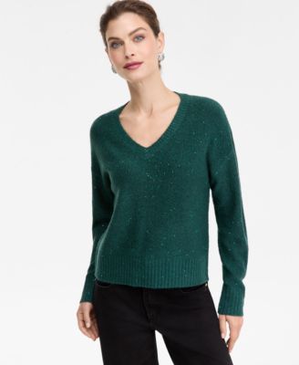 I.N.C. International Concepts - Women's Roving Sequin V-Neck Sweater