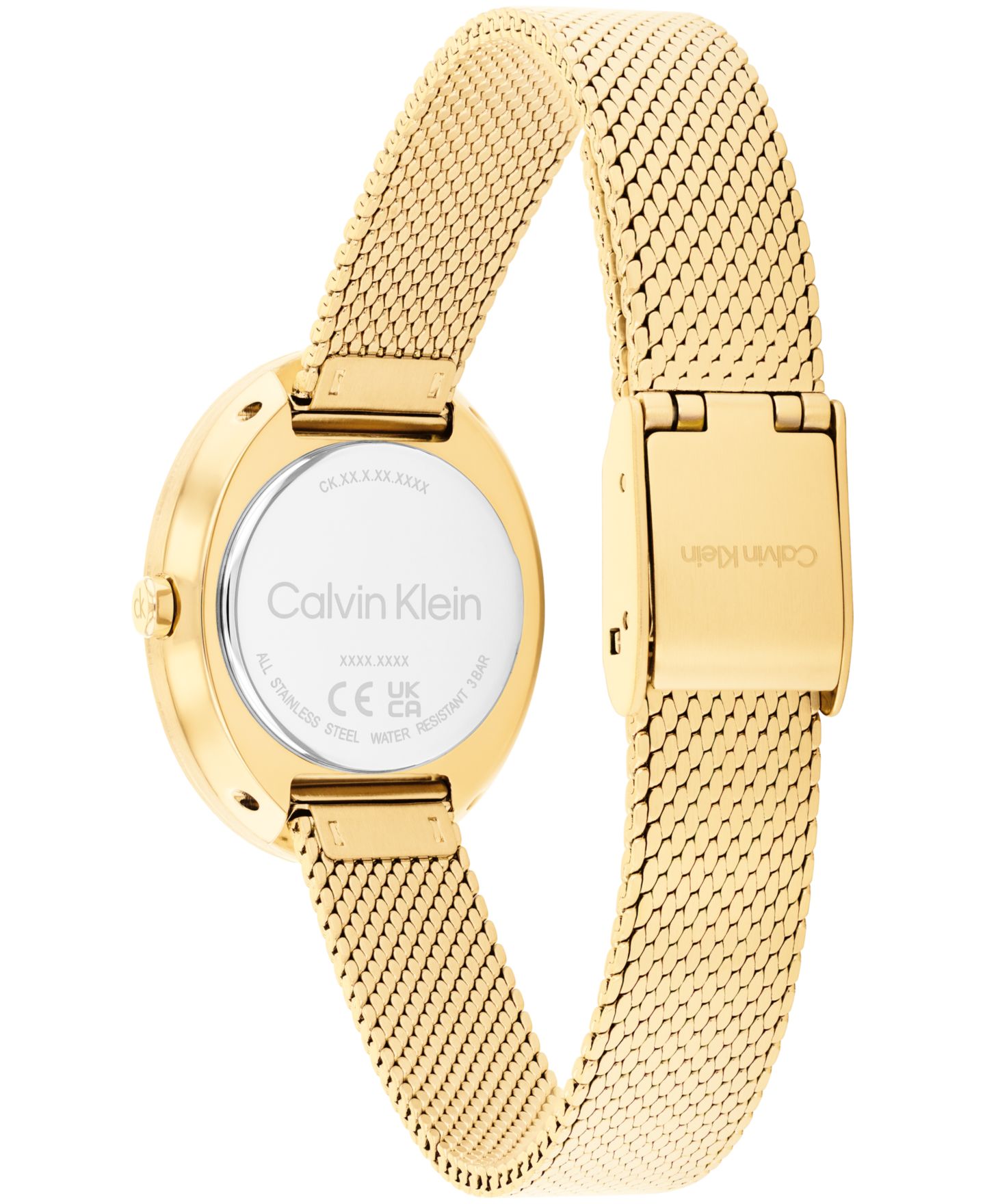Женские часы Calvin Klein Twisted Bezel Gold Tone Stainless Steel Bracelet Watch, 24mm — фото 3