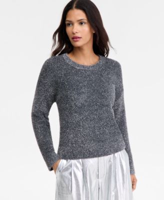 I.N.C. International Concepts - Women's Metallic Crewneck Sweater