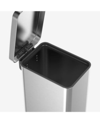 50L / 13.2 Gal Slim, Stainless Steel Step On Trash Can with ring liner