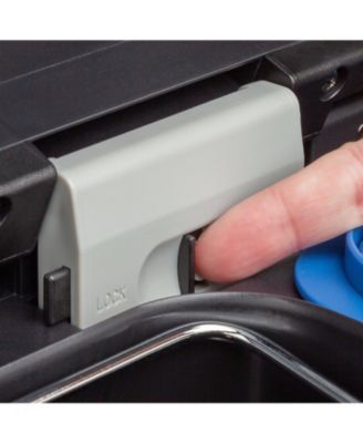 60L / 16 Gal (30L/8 Gal Split) Rectangular Recycle Step Can - Stainless Steel with Black Plastic Lid 