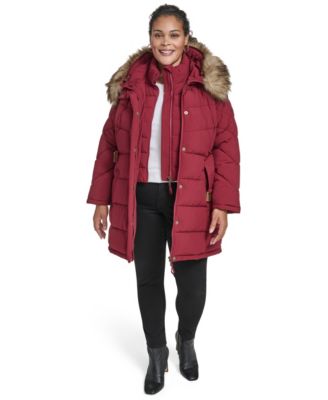 Plus Size Hooded Puffer Coat