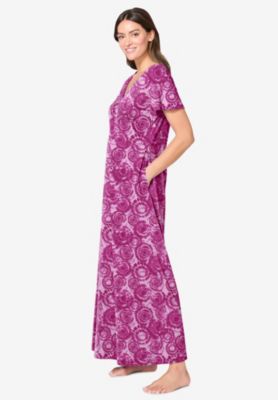 Plus Size Body Ruche Maxi Gown