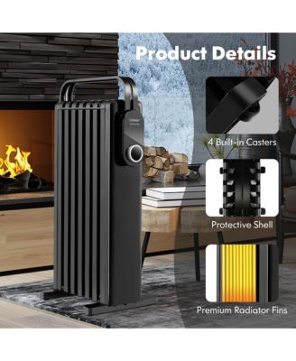 1500W Electric Space Heater Oil Filled Radiator Heater