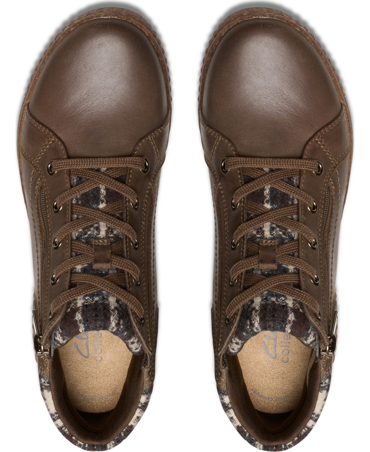 Clarks Women's Collection Caroline Spice Side Zip Booties In Brown
