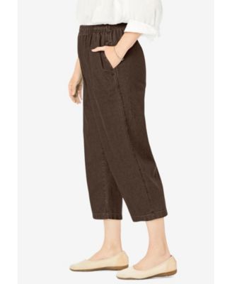 Women's Within 7-Day Elastic-Waist Pull-On Cotton Denim Capri Jeans