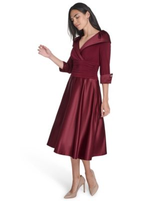 Petite Rhinestone 3/4-Sleeve Dress