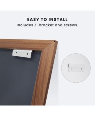 Bathroom Mirror, 48" x 36" Inch Thick Metal Framed Wall Mirrors for Over Sink, Bedroom, Living Room, Entryway, Rectangle Wall-Mounted Mirrors in Dark Brown(Horizontal/Vertical)