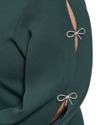 Plus Size Bow Sleeve Sweater Dress