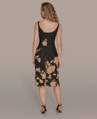 Women's Tweed Floral Sheath Dress