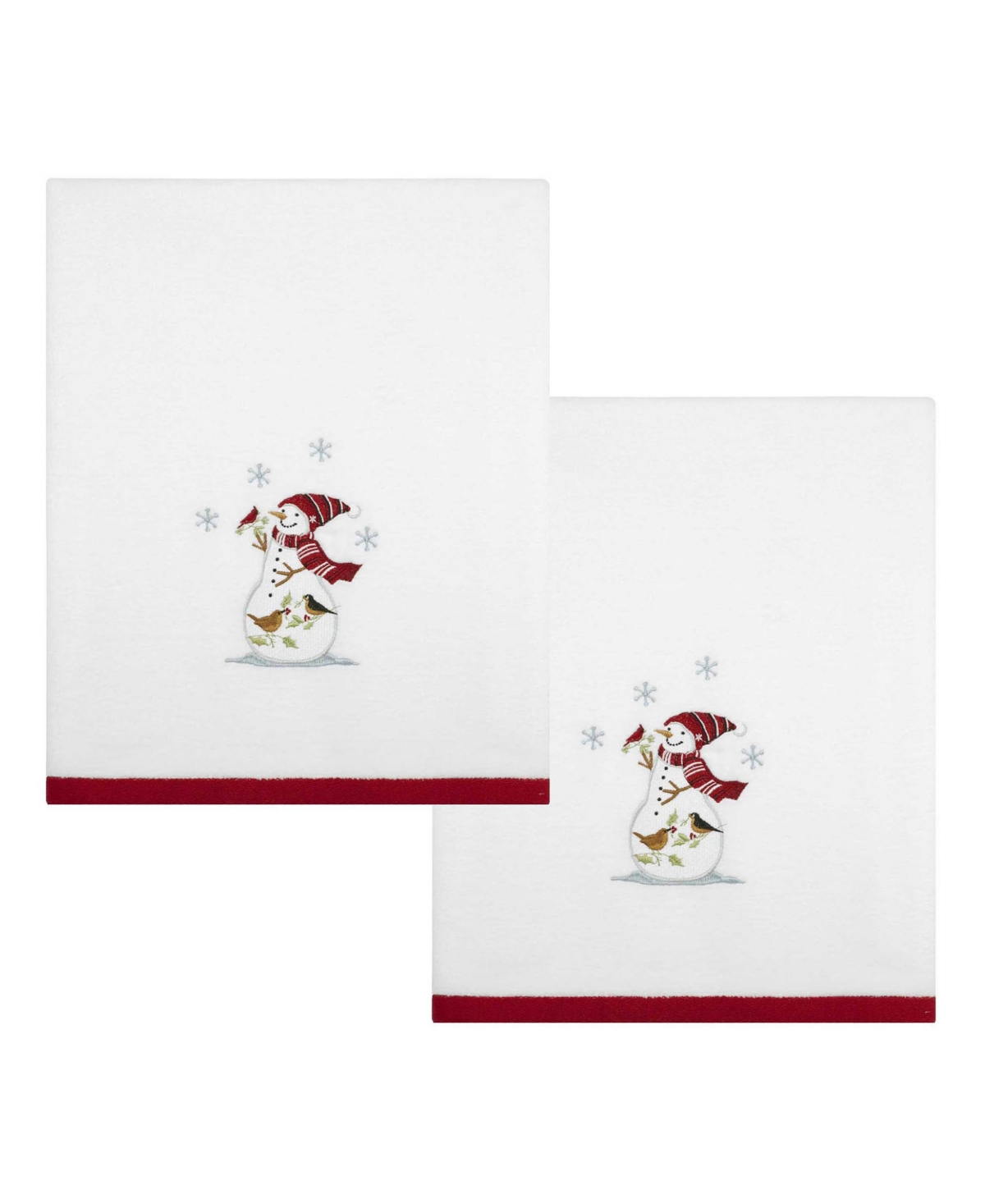 Avanti Holiday Cheer Cotton 2-pc. Bath Towel Set, 52" X 27" In White