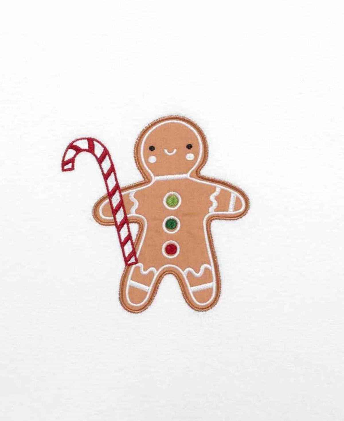 Avanti Gingerbread Man Cotton 2-pc. Bath Towel Set, 52" X 27" In White