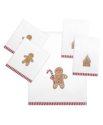 Gingerbread Man Cotton 2-Pc. Hand Towel Set, 28" x 16"