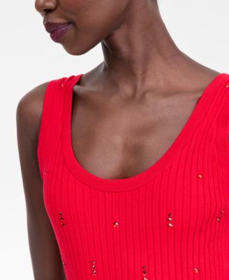 I.N.C. International Concept Women's Embellished Sweater Tank Top, Macy's Exclusive