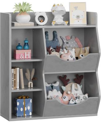 Toy Storage Shelf and Multi-Tier Bookshelf for Kids  Rooms