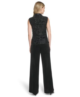 Women's Mock Neck Sleeveless Top