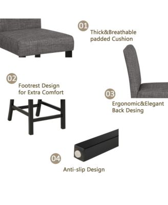 5 Piece Counter Height Table Set with 4 Chairs for Kitchen or Dining Room