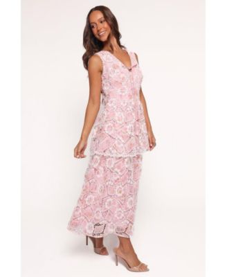 Women's Eleanora Midi Dress - Pink Floral