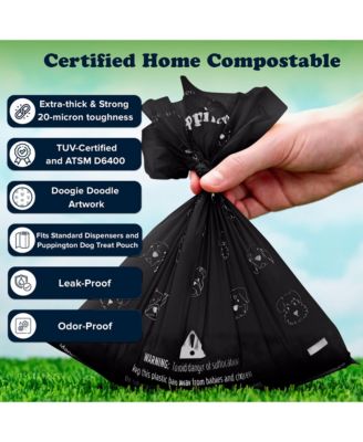 Compostable Dog Poop Bags, Onyx Black