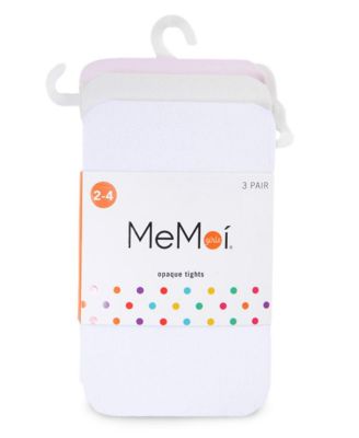 Girls 3 Pair Pack Essential Rhumba Opaque Tights