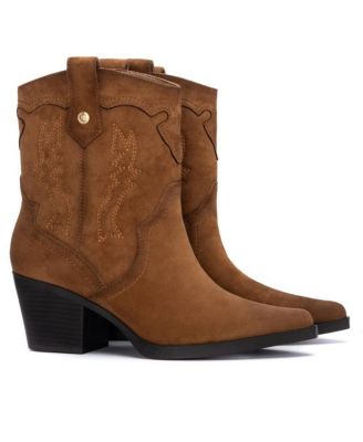 Women's Suede Italian Western Booties By XTI
