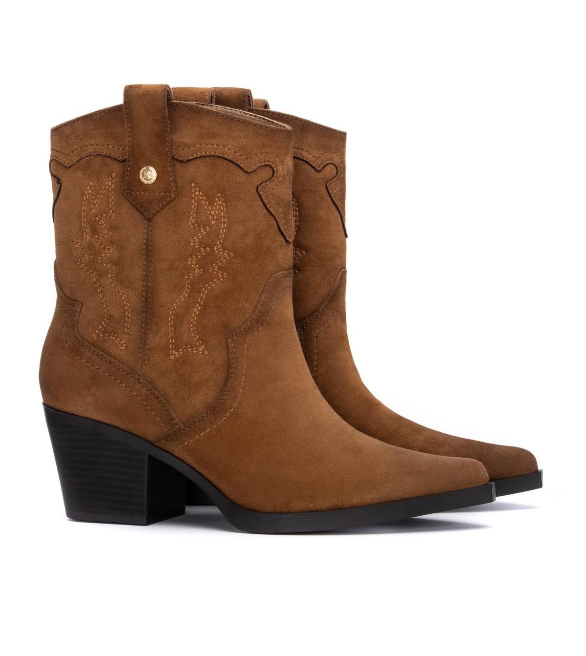 Women's Suede Italian Western Booties By Xti