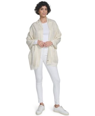 Women's Tweed Pattern Lurex Wrap