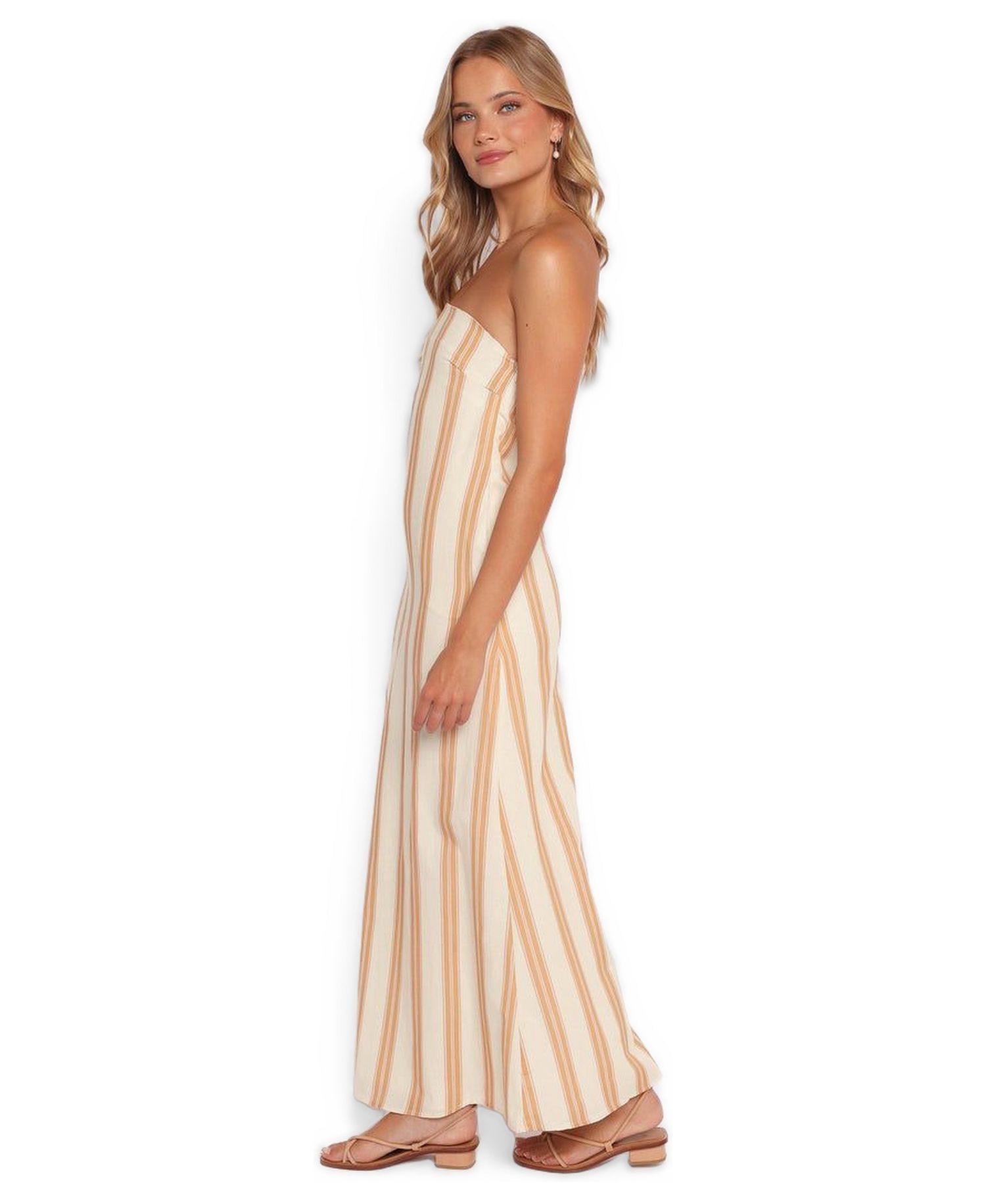 Women's Luisa Midi Dress - Brown Stripe