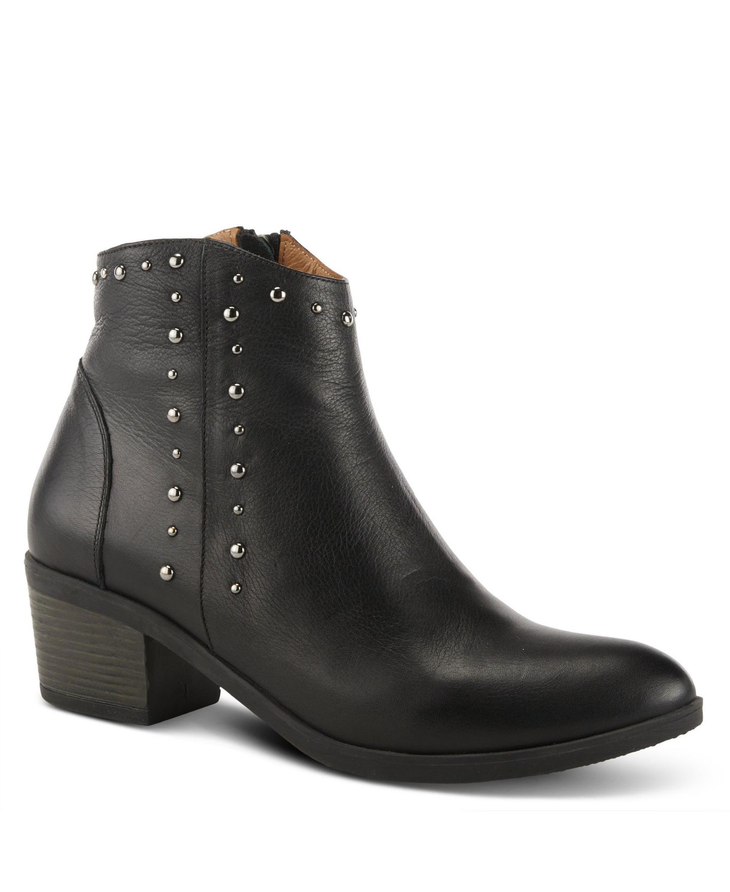 Женские ботинки Spring Step Wildwest Booties Leather with Upper, цвет: Чёрный — фото 1
