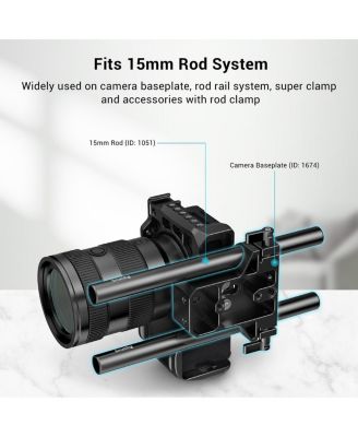 15mm Black Aluminum Alloy Rod Pair, M12 Thread, 8"