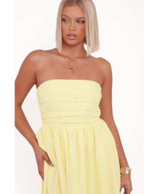 Women's Kayt Strapless Dress - Butter Yellow