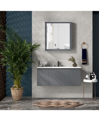Modern Bathroom Cabinet with Mirror and Ample Storage for Toiletries