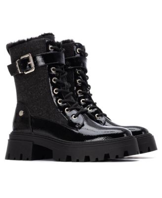 Women's Patent Leather Combat Booties By XTI
