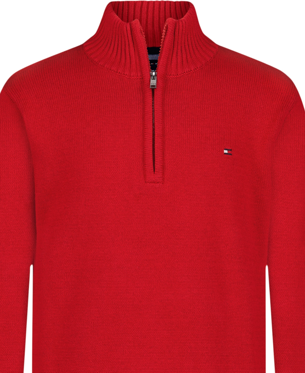 Tommy Hilfiger Boys 8-20 Quarter-zip Sweater In Red
