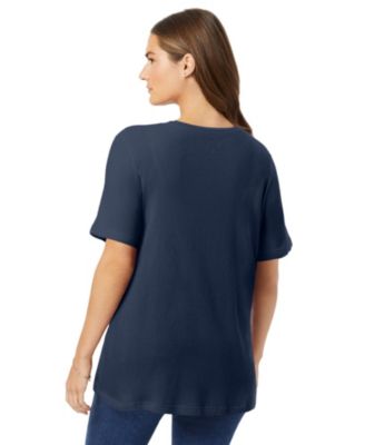 Women's Within Waffle Thermal Satin Trim Tee