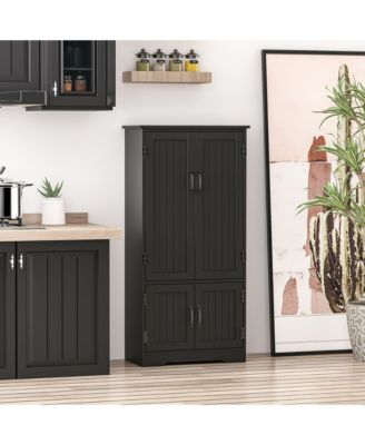 Freestanding Kitchen Storage Cabinet with Shelves for Pantry and Dining Room