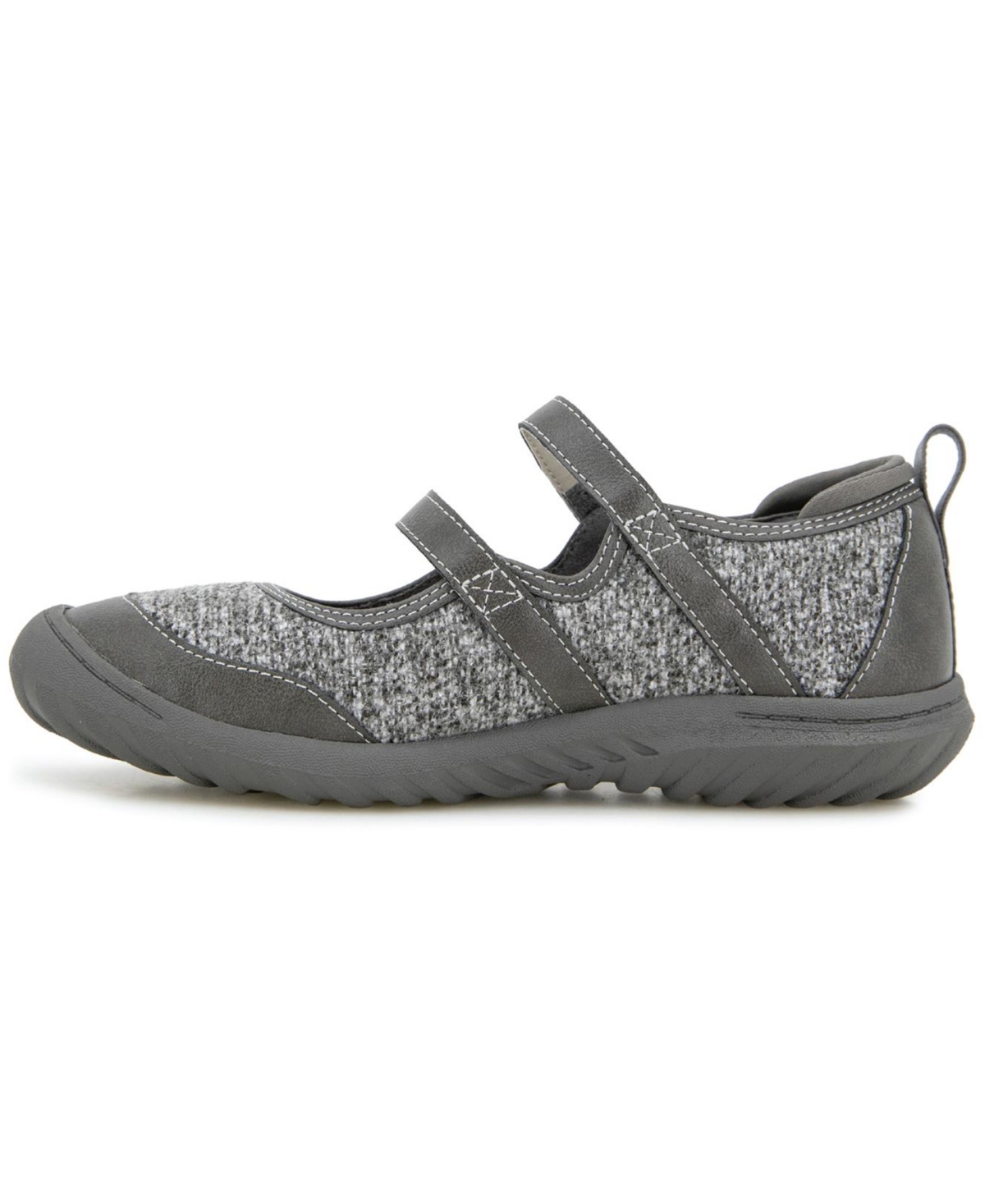 Jbu Women's Nina Slip On Mary-jane Flats In Gray